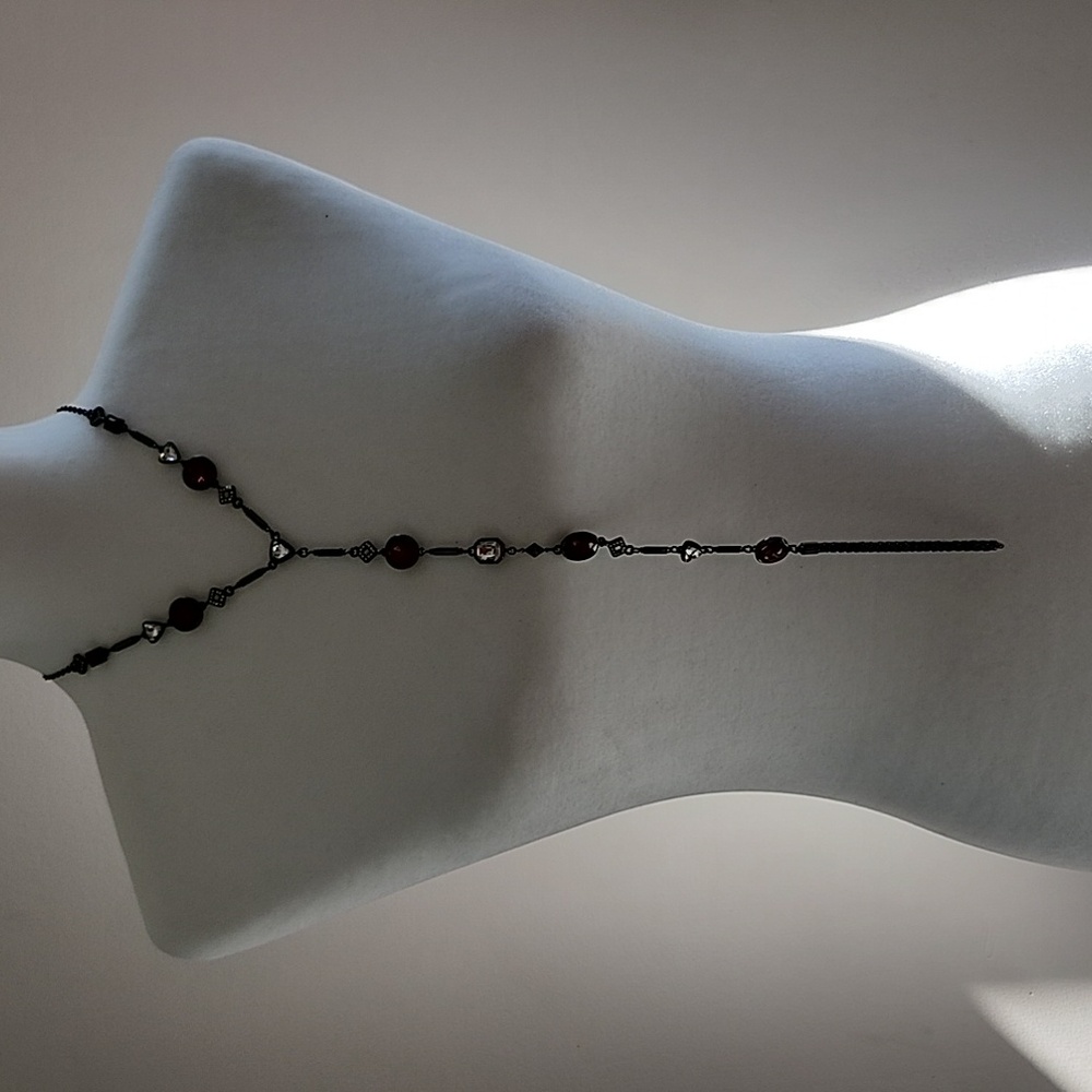 Elegant Black Beaded Necklace